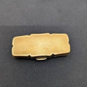 Vintage Stratton Pill Box Made In England Gold Plated 3 Compartment Pill Case